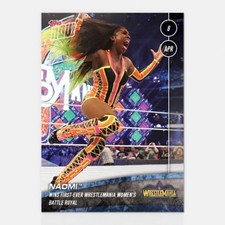 2018 WWE TOPPS NOW #19 NAOMI WINS FIRST EVER WRESTLEMANIA WOMEN'S BATTLE ROYAL