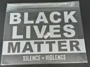 BLM Black Lives Matter Hofschild doppelseitig 17 1/4 x 12 mit Pfahl - Bild 1 von 2