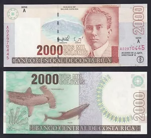 Banconota Costa Rica 2000 colones 1997 P.-265a FDS/UNC - Foto 1 di 1