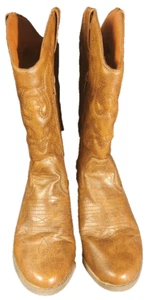 Falls Creek Kids Classic Western Style Embroidered Design Brown Boots. Size 5 - Picture 1 of 4