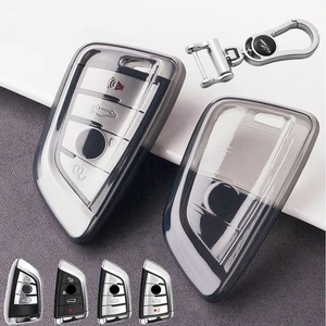 Per BMW Serie 1 2 3 4 5 6 X1 X2 X3 X4 X5 Portachiavi Custodia Protettiva Nero - Foto 1 di 9