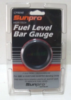 Medidor de barra de nível de combustível Sunpro High Tech CP8046 2" iluminado novo na embalagem - Imagem 1 de 4