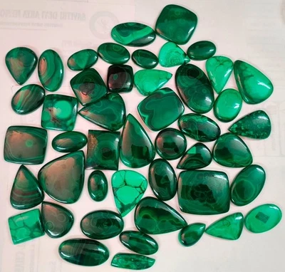 Piedras preciosas sueltas cabujón de malaquita verde natural para hacer joyas 72937 Foto 1 de 4