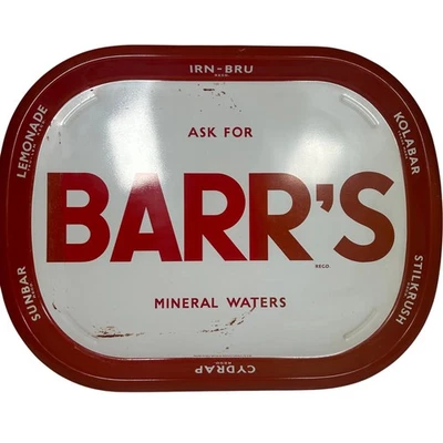 Barr's Mineral Waters Serving Tray Vintage Metal Advertising Collectible - Image 1 of 4