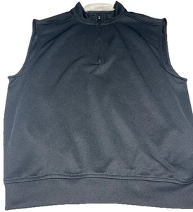 FootJoy Golf Vest Mens Black Medium Half Zip Comfort Performance Polyester - Picture 1 of 12