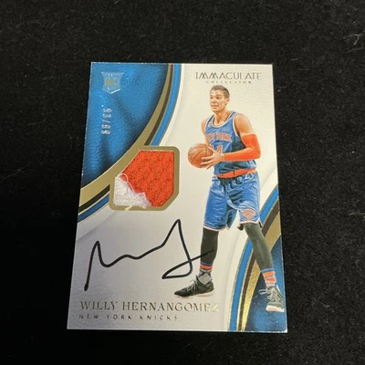 2016-17 Immaculate Willy Hernangomez Patch RC Auto #83/99 - Image 1 of 2