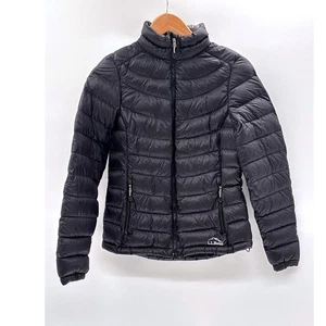 L.L. Bean Jacket Puffer 850 Down Ultralight Women Size XXS Black - Picture 1 of 11