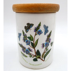 Portmeirion Botanic Garden Speedwell Jar Canister 5 Inch Wood Lid - Picture 1 of 14