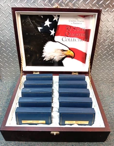 United States Of America 50 State UNC Quarter Collection & Case - FREE SHIPPING - Picture 1 of 7