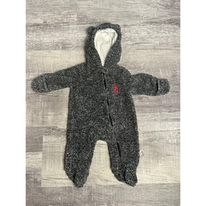 Gen2 Indiania Hoosiers Fleece Jump Suit Hooded Jumpsuit IU Red Logo 0-3 - Picture 1 of 5