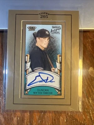 Mini autógrafo Eric Duncan 2003 Topps T205 enmarcado automático #TA-ED New York Yankees Foto 1 de 4