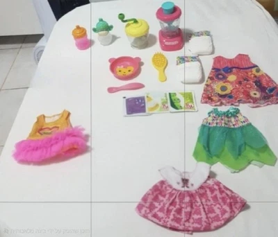 Hasbro Baby Alive Lot Spoon Dish Monkey Bottle No Magnetic Diapers Mixer Dresses - Image 1 of 4