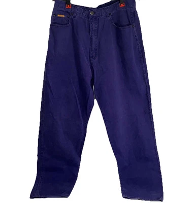 Vintage 90s Paco Denim Jeans 36x32 Purple Urban Hip Hop Streetwear - Image 1 of 4