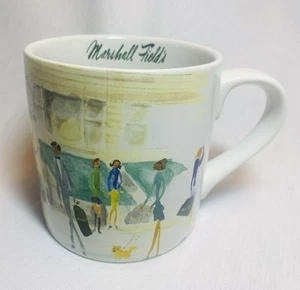 MARSHALL FIELDS 2006 Large 20oz Coffee Tea Mug Shopping Scene NEW RARE 4”-4” - Picture 1 of 9