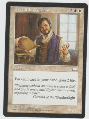Magic the Gathering MTG Gerrard's Wisdom Weatherlight   - Image 1 of 2