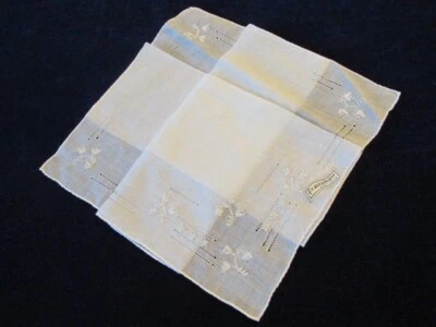 Pañuelo de boda vintage blanco con bordado Franshaw Madeira sin usar talla 5 g Foto 1 de 4