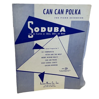 Can Can Polka Accordion Sheet Music Offenbach 1951 Alfred Music Co. SODUBA - Image 1 of 4