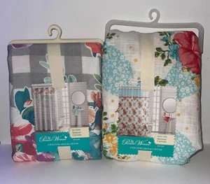 "Nueva con etiquetas cortina de ducha de algodón floral gingham para mujer pionera dulce romance, 72"" x 72" - Imagen 1 de 9