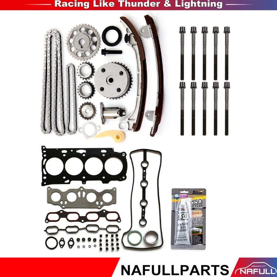 Juego de pernos de junta de culata Kit de cadena de distribución para 2007-2010 Scion tC 2,4 L Foto 1 de 1