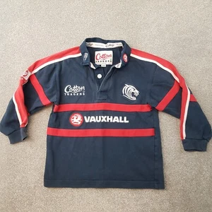 Leicester Tigers Rugby Shirt 6-8 Years Medium Boys Blue Cotton Traders 2001 - Picture 1 of 9