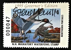 1995 New Hampshire ***Hand Signed Governor Edition*** Duck Stamp, #NH13b - Picture 1 of 2