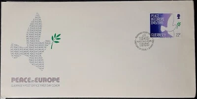 (GGY-229) GUERNSEY 1985 Peace in Europe FDC undressed - Image 1 of 2