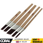 5 x Coral Slant Cut Lining Fitch Paint Brush Synthetic Angled Cutting In Thin