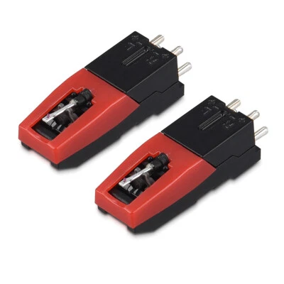 NAVARIS 2x Cellule Platine Vinyle Diamant pour Lecture Tourne-Disque 33 / 45 / 78 tours