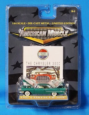 2000 ERTL American Muscle 1:64 1957 Chrysler 300C No. 32352 Turquoise - Image 1 of 4