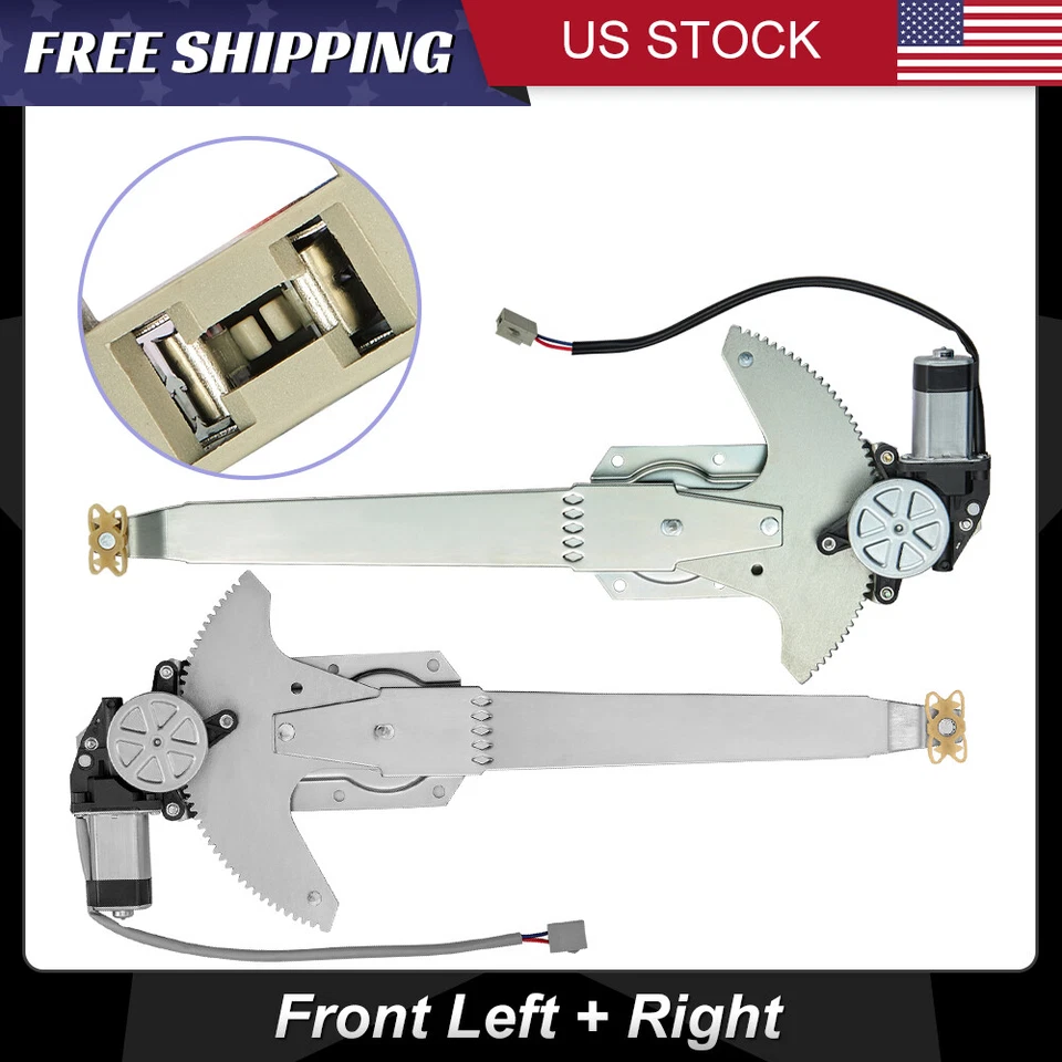 Front LH RH For Ford Bronco F100 F150 F250 F350 Power Window Regulator w/ Motor - Image 1 of 4