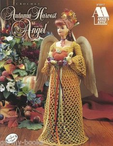Autumn Harvest Angel Crochet Fashion Doll Dress Clothing Patterns AA 870917 NEW - Picture 1 of 2