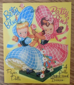 NEW/UNCUT 2016 Paper Studio Press Reproduct "Betty Blue*Patti Pink" Paper Dolls - Picture 1 of 5