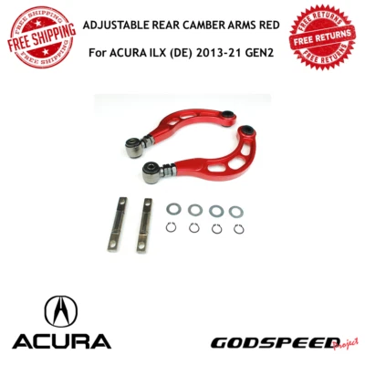 Brazos inclinables traseros ajustables Godspeed Project rojos para Acura ILX 2013-21 (DE) Foto 1 de 4