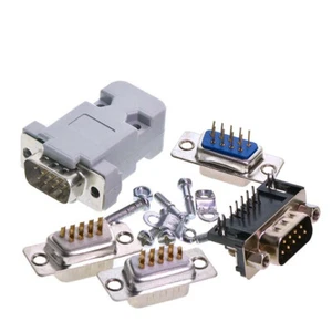 DB9 Male Female Solder Wire Connector Serial Port VGA Socket 9 Pin RS232 - Picture 1 of 1