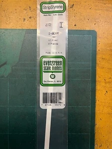 Evergreen 272 Strip Styrene I-Beam Section Pack 4 - Picture 1 of 2