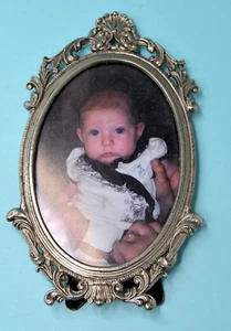 Oval metal picture frame ornate for 4x6" photo - Picture 1 of 2