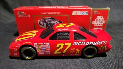 Vintage 1992 Racing Champions NASCAR Hut Stricklin McDonald's #27 Bank 1:24 - Image 1 of 4