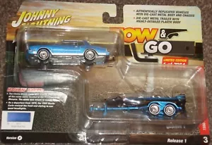 1980 CHEVY MONTE CARLO & BOAT TRAILER - 1:64 - JOHNNY LIGHTNING -MINT/CARDED - Picture 1 of 3