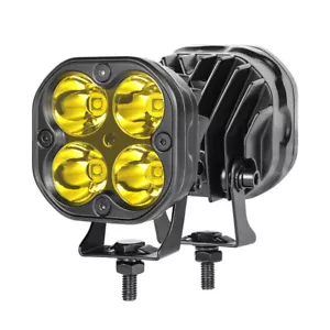 2x 3INCH 80W Amber LED Cube Lights Spot Pods Truck Fog Driving Offroad ATV - Picture 1 of 11