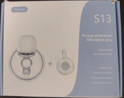 Breast Pump S13-R Wearable Single Electric Smart Silent Hands Free 5 Levels NIB - Image 1 of 4