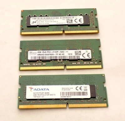 Micrón de memoria ADATA SK hynix 12 GB (3x4 GB) 1Rx8 PC4-2133P-SA0-10 Foto 1 de 2
