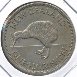 New Zealand 1951 Florin George VI - Extra Fine - Picture 1 of 3