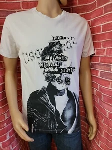Dsquared2 ~Punk Addict Internment ~Graphic Rare Men’s Size L T-shirt #C - Picture 1 of 12