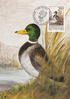 LIECHTENSTEIN 1990 THREE FIRST DAY COVERS, GAME BIRDS ON MAXI CARDS - Image 1 of 4