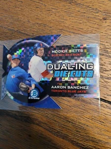 2014 Bowman Chrome Mookie Betts Aaron Sanchez Dualing Die Cuts X-Fractors 11/25  - Bild 1 von 3