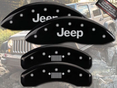 Jeep Grand Cherokee 2003-2004 delantero + trasero negro MGP pinzas de freno cubiertas parrilla Foto 1 de 4