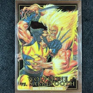 2024 Marvel Masterpieces '92 Platinum Wolverine vs Sabretooth Battle Spectrum #3 - Imagen 1 de 1