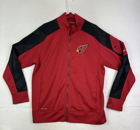 Arizona Cardinals Nike On Field Sweater Adult Large Red Full Zip NFL Football Cover