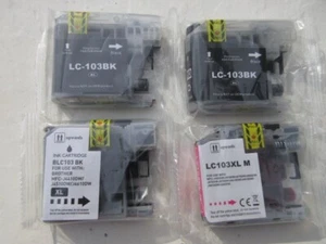 4 Drucker Tintenpatronen für Brother LC103 passend für MFC J475DW J470DW J450DW J285DW - Bild 1 von 2