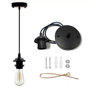 VTYXCTIGJ Industrial Mini Pendant Light Kit, Edison Retro Pendant, UL E26 Lam... - Picture 1 of 7